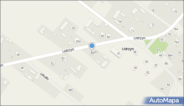 Udrzyn, Udrzyn, 54, mapa Udrzyn