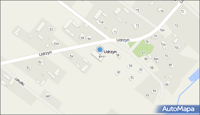 Udrzyn, Udrzyn, 57, mapa Udrzyn