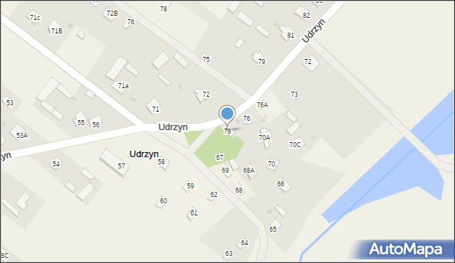 Udrzyn, Udrzyn, 78, mapa Udrzyn