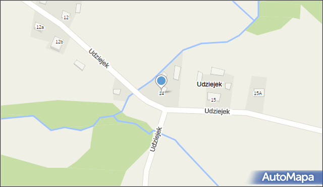 Udziejek, Udziejek, 14, mapa Udziejek