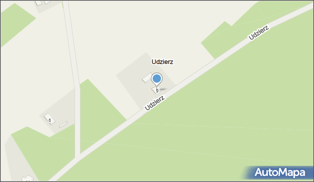 Udzierz, Udzierz, 9, mapa Udzierz