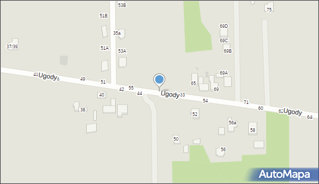 Częstochowa, Ugody, 57/61, mapa Częstochowy