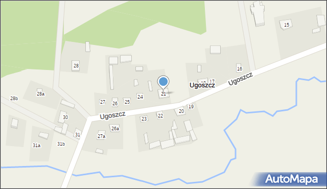 Ugoszcz, Ugoszcz, 21, mapa Ugoszcz