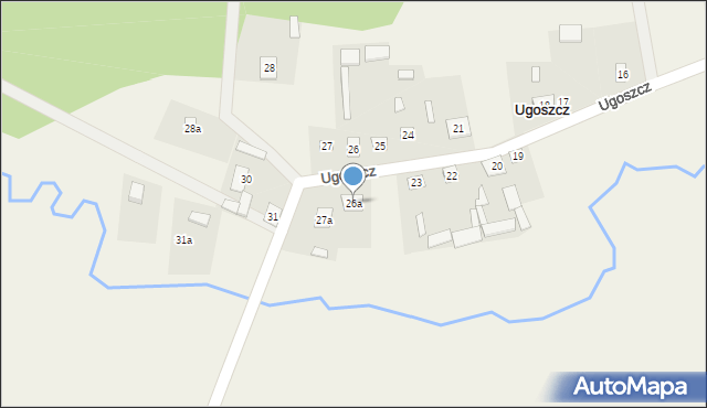 Ugoszcz, Ugoszcz, 26a, mapa Ugoszcz