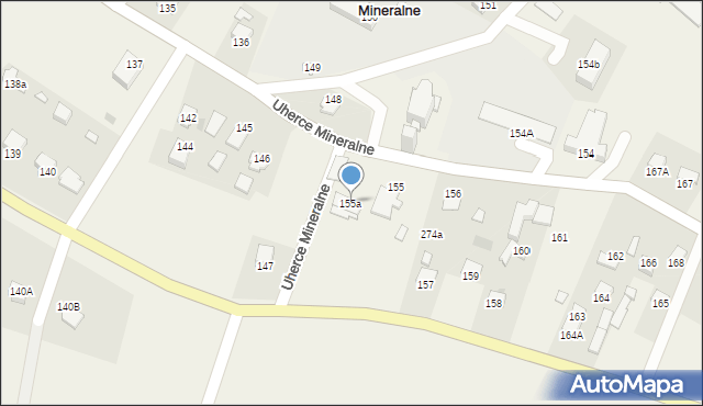 Uherce Mineralne, Uherce Mineralne, 155a, mapa Uherce Mineralne