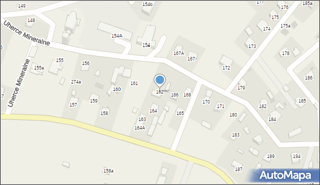 Uherce Mineralne, Uherce Mineralne, 162, mapa Uherce Mineralne