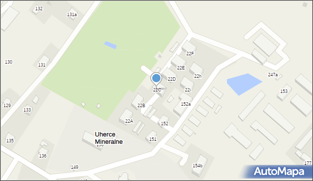Uherce Mineralne, Uherce Mineralne, 22C, mapa Uherce Mineralne