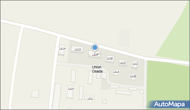 Uhnin, Uhnin, 141F, mapa Uhnin