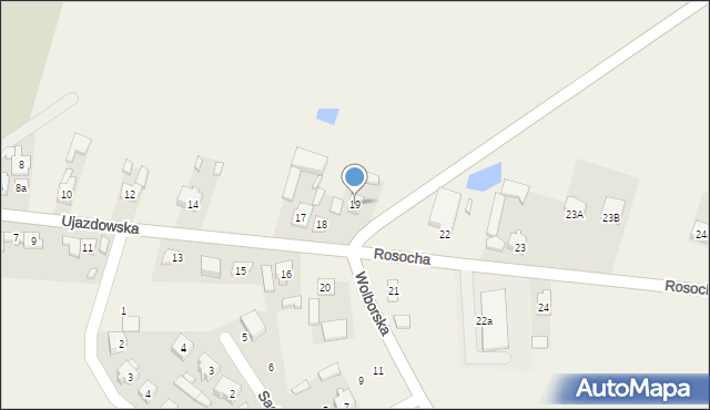 Będków, Ujazdowska, 19, mapa Będków