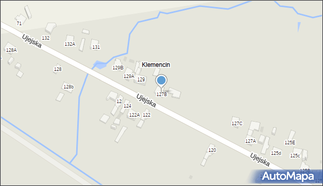 Dąbrowa Górnicza, Ujejska, 127B, mapa Dąbrowa Górnicza