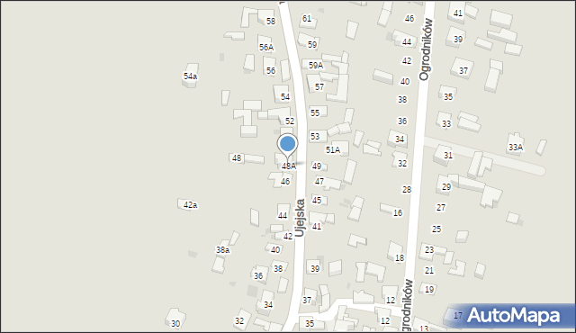 Dąbrowa Górnicza, Ujejska, 48A, mapa Dąbrowa Górnicza