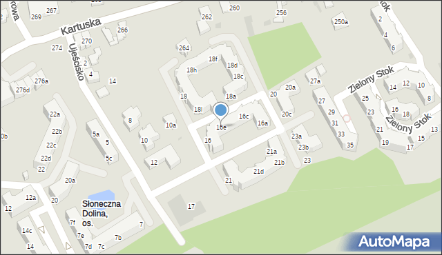 Gdańsk, Ujeścisko, 16e, mapa Gdańska