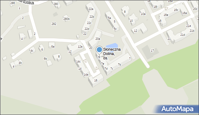 Gdańsk, Ujeścisko, 7f, mapa Gdańska