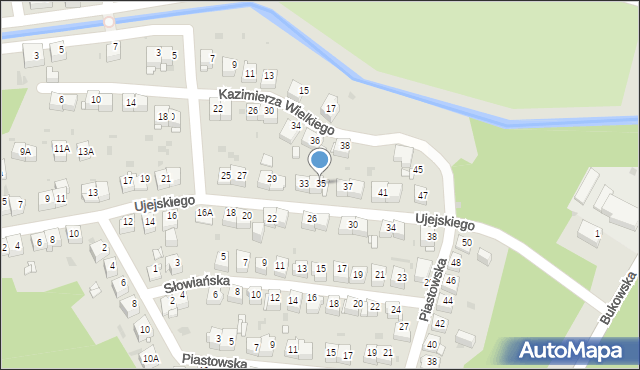 Jaworzno, Ujejskiego Kornela, 35, mapa Jaworzno