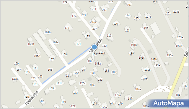 Myślenice, Ujejskiego Kornela, 108, mapa Myślenice