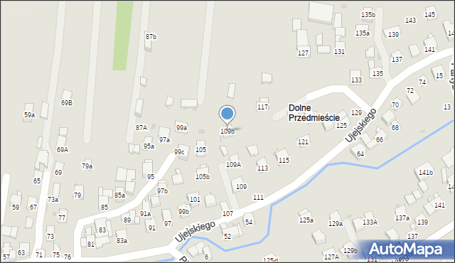 Myślenice, Ujejskiego Kornela, 109b, mapa Myślenice