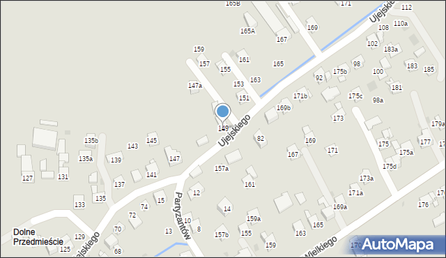 Myślenice, Ujejskiego Kornela, 149, mapa Myślenice