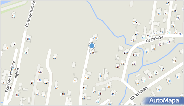 Myślenice, Ujejskiego Kornela, 23b, mapa Myślenice