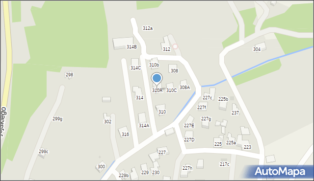 Myślenice, Ujejskiego Kornela, 310A, mapa Myślenice