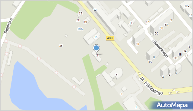 Nysa, Ujejskiego Kornela, 11, mapa Nysy