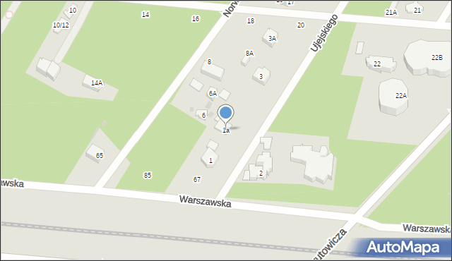 Otwock, Ujejskiego Kornela, 1a, mapa Otwock