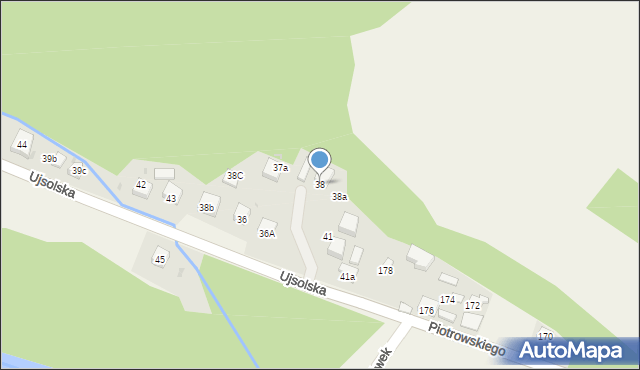 Rajcza, Ujsolska, 38, mapa Rajcza