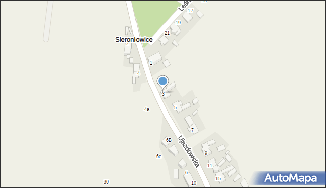 Sieroniowice, Ujazdowska, 3, mapa Sieroniowice