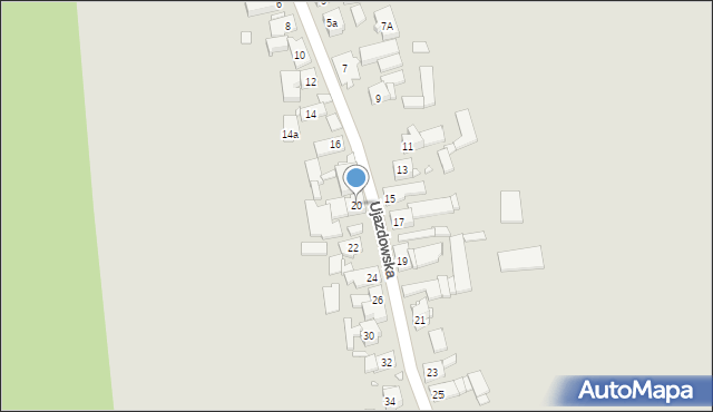 Strzelce Opolskie, Ujazdowska, 20, mapa Strzelce Opolskie