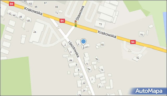 Strzelce Opolskie, Ujazdowska, 3, mapa Strzelce Opolskie