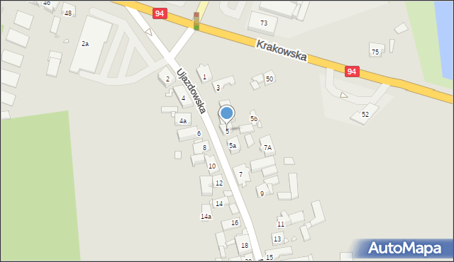 Strzelce Opolskie, Ujazdowska, 5, mapa Strzelce Opolskie