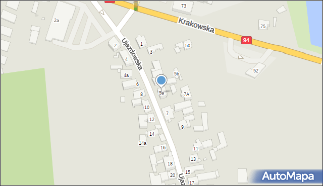 Strzelce Opolskie, Ujazdowska, 5a, mapa Strzelce Opolskie