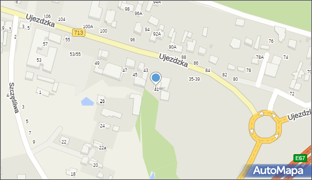 Tomaszów Mazowiecki, Ujezdzka, 41, mapa Tomaszów Mazowiecki