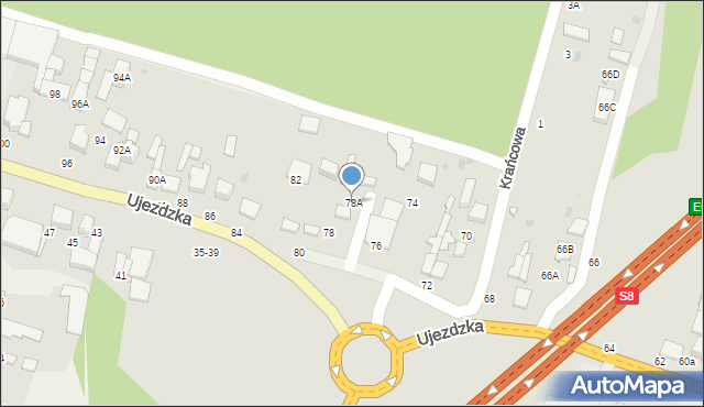 Tomaszów Mazowiecki, Ujezdzka, 78A, mapa Tomaszów Mazowiecki
