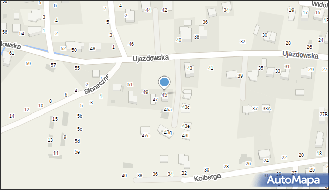 Tomaszowice, Ujazdowska, 45, mapa Tomaszowice