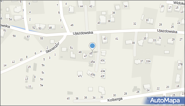 Tomaszowice, Ujazdowska, 45c, mapa Tomaszowice