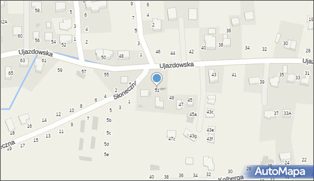 Tomaszowice, Ujazdowska, 51, mapa Tomaszowice