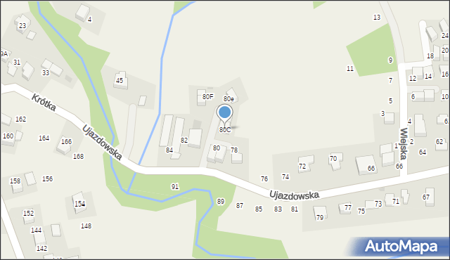 Tomaszowice, Ujazdowska, 80C, mapa Tomaszowice