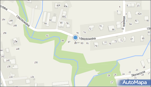 Tomaszowice, Ujazdowska, 85, mapa Tomaszowice