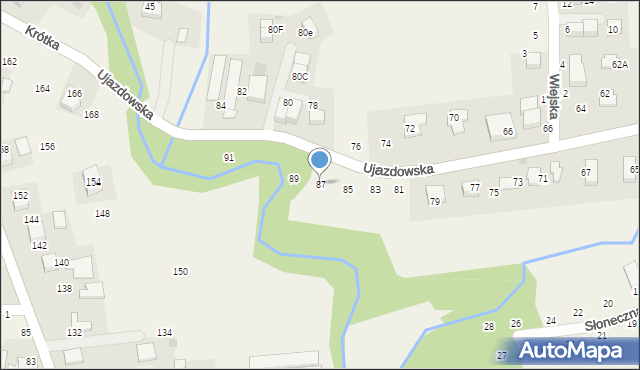 Tomaszowice, Ujazdowska, 87, mapa Tomaszowice