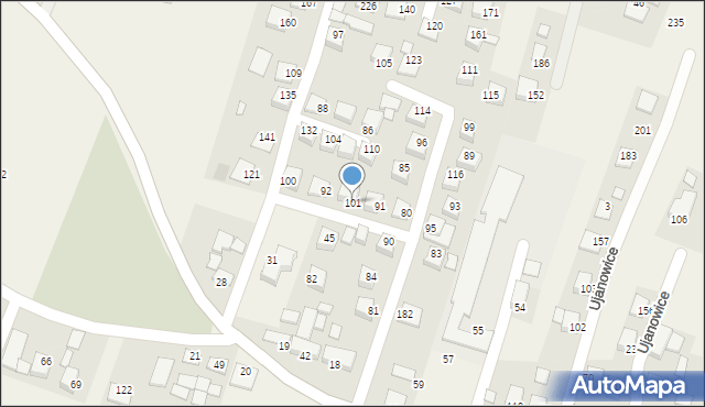 Ujanowice, Ujanowice, 101, mapa Ujanowice