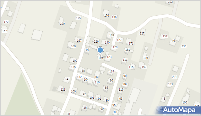 Ujanowice, Ujanowice, 105, mapa Ujanowice