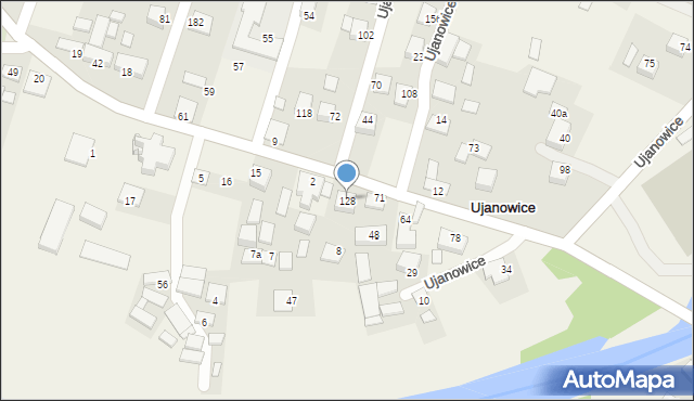 Ujanowice, Ujanowice, 128, mapa Ujanowice