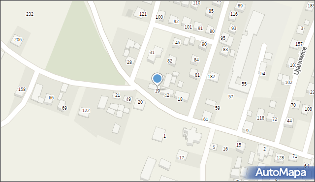 Ujanowice, Ujanowice, 19, mapa Ujanowice
