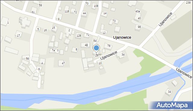 Ujanowice, Ujanowice, 29, mapa Ujanowice