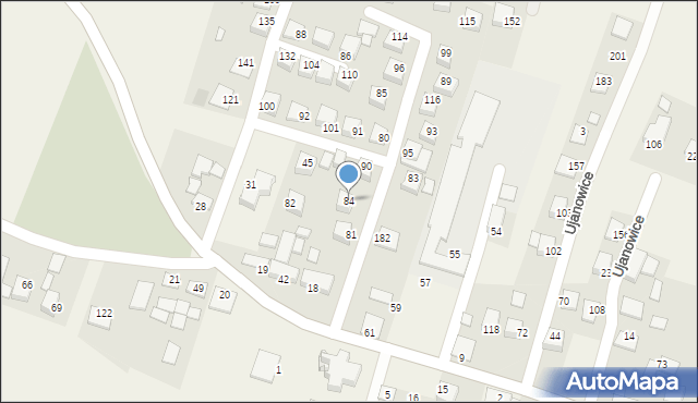 Ujanowice, Ujanowice, 84, mapa Ujanowice