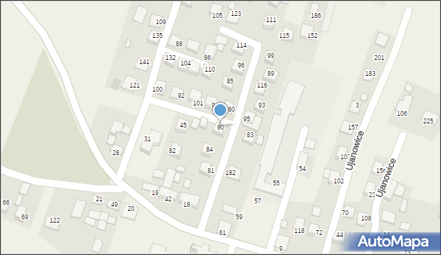 Ujanowice, Ujanowice, 90, mapa Ujanowice