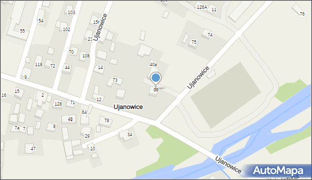 Ujanowice, Ujanowice, 98, mapa Ujanowice