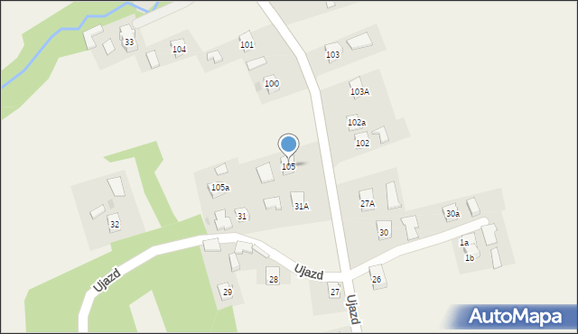 Ujazd, Ujazd, 105, mapa Ujazd