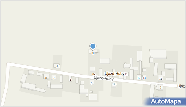 Ujazd-Huby, Ujazd-Huby, 8b, mapa Ujazd-Huby