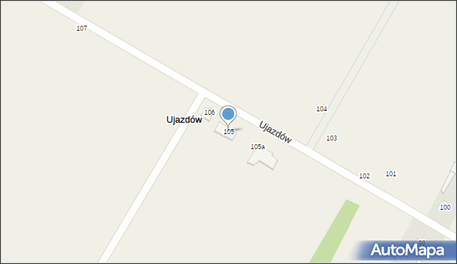 Ujazdów, Ujazdów, 105, mapa Ujazdów